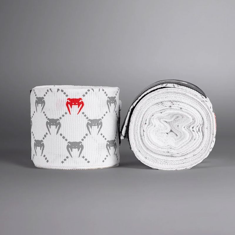 Bandaże bokserskie Venum Monogram Hand Wraps Advanced 400 cm white 2
