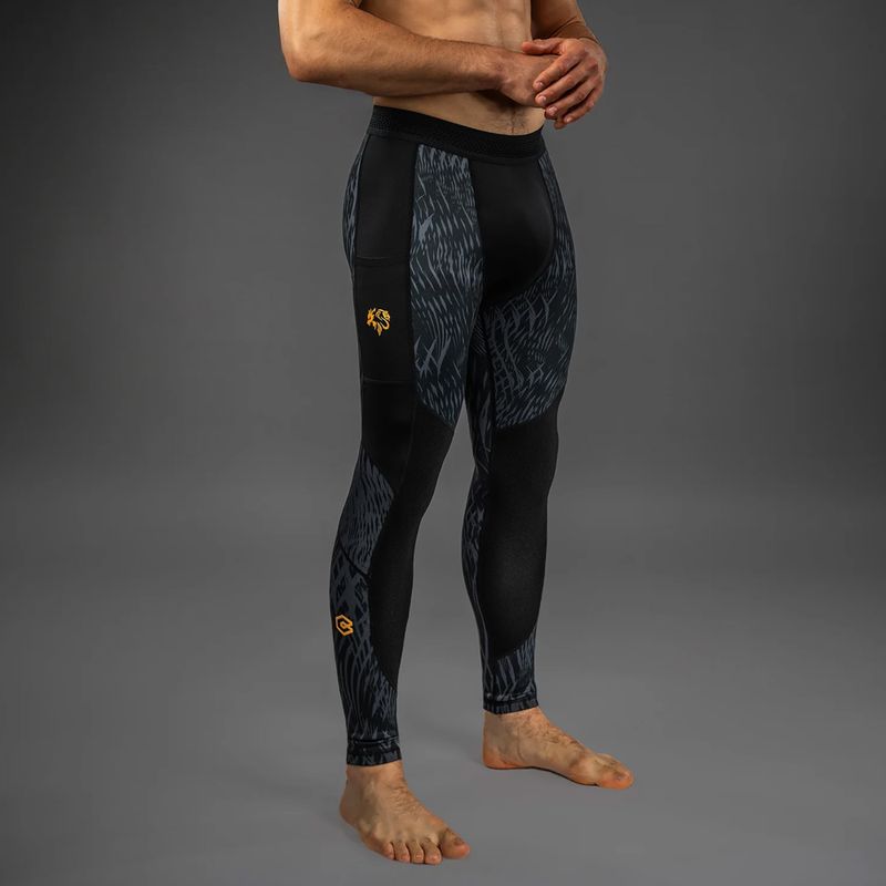 Legginsy treningowe męskie Venum x Chimaev Spats black/grey 5