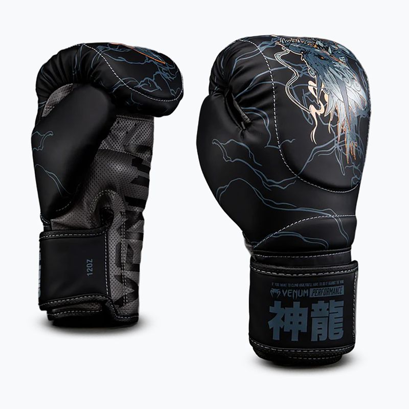 Rękawice bokserskie Venum Thunder Dragon Boxing black/grey/copper