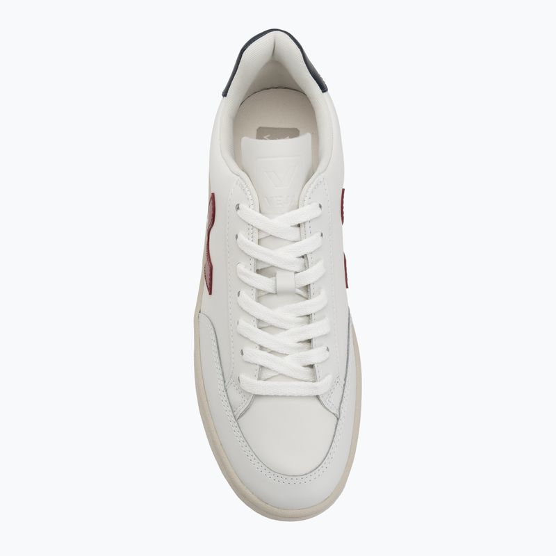 Buty męskie VEJA V-12 Leather white/marsala/nautico 5