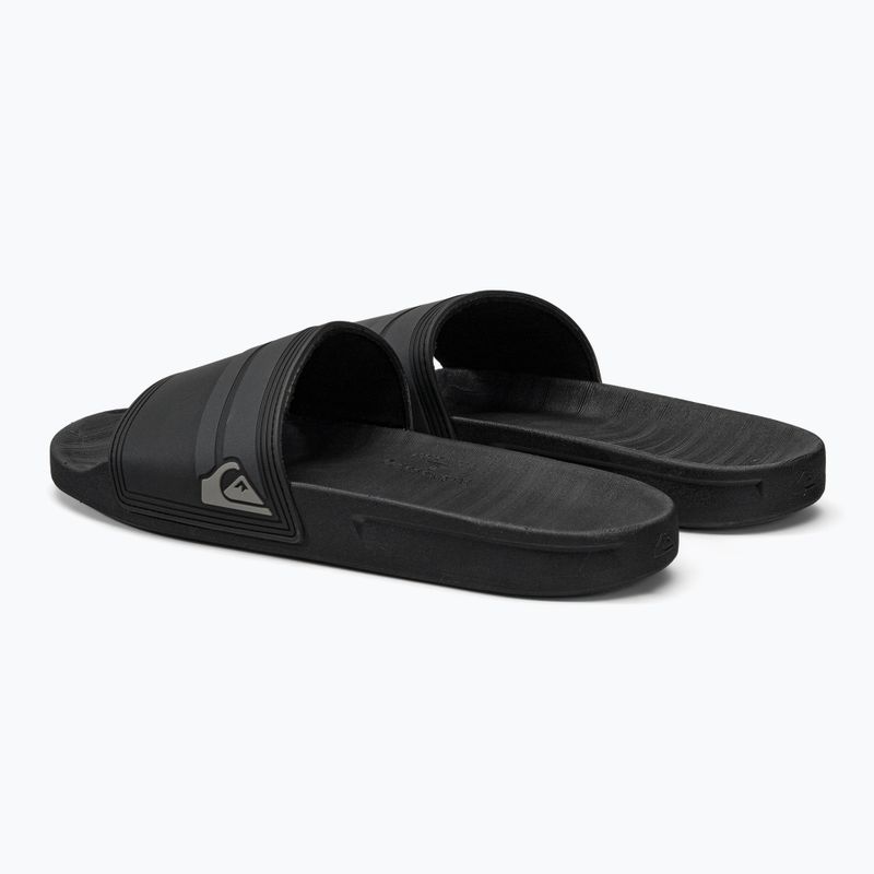 Klapki męskie Quiksilver Rivi Slide black/black/grey 3