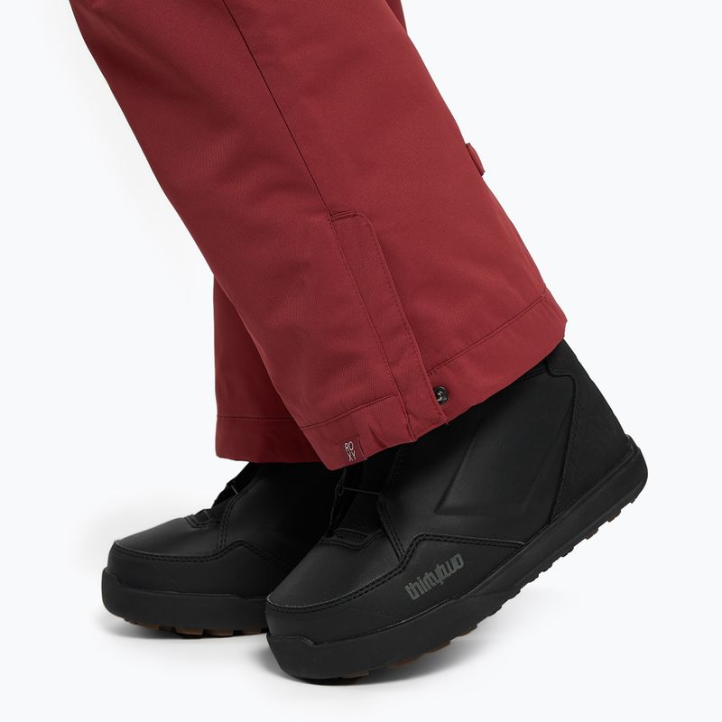 Spodnie snowboardowe damskie ROXY Diversion brick red 8