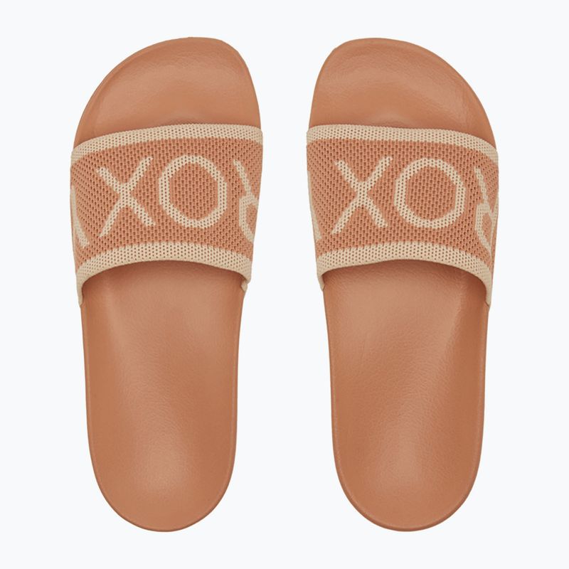 Klapki damskie ROXY Slippy Knit wheat/turkish coffee 9