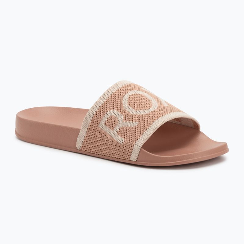 Klapki damskie ROXY Slippy Knit wheat/turkish coffee