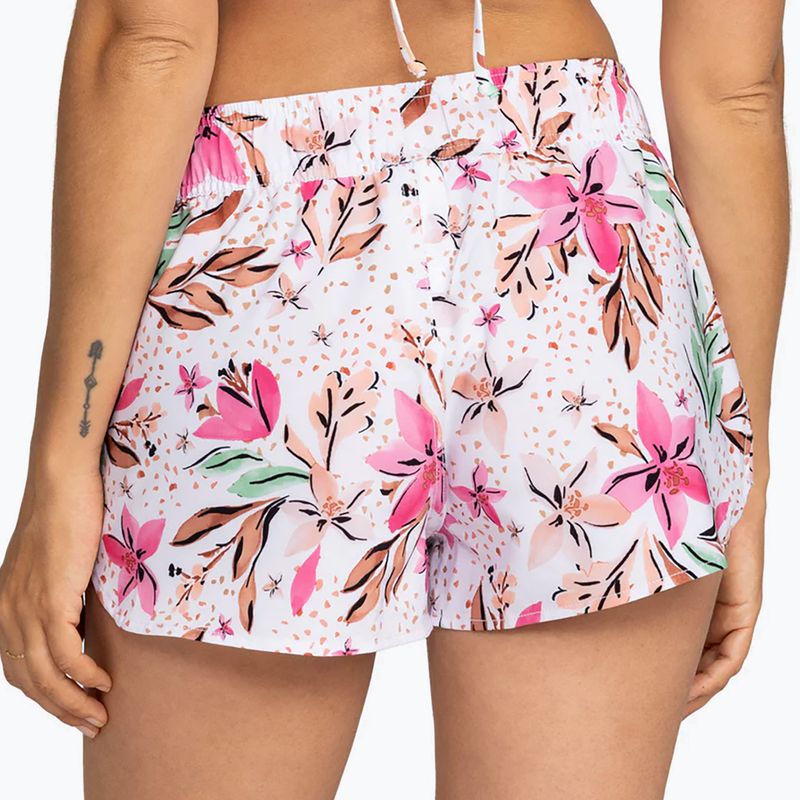 Szorty kąpielowe damskie ROXY Wave Printed 2 white happy tropical swim 3