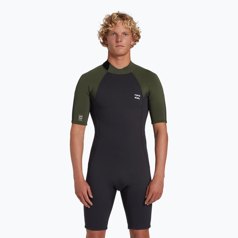 Pianka do pływania męska Billabong 2 mm Foil Back Zip Spring moss