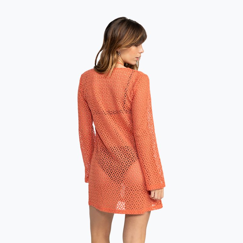 Sukienka damska ROXY Love Coastline Beach V Neck apricot brandy 4