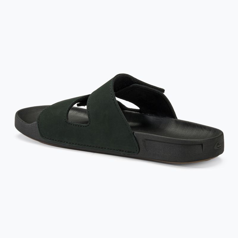 Klapki męskie Quiksilver Rivi Leather Double Adjust black 1 3