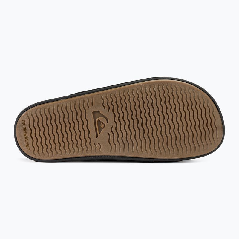 Klapki męskie Quiksilver Rivi Leather Double Adjust black 1 4