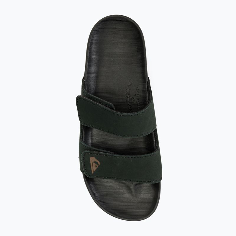 Klapki męskie Quiksilver Rivi Leather Double Adjust black 1 5