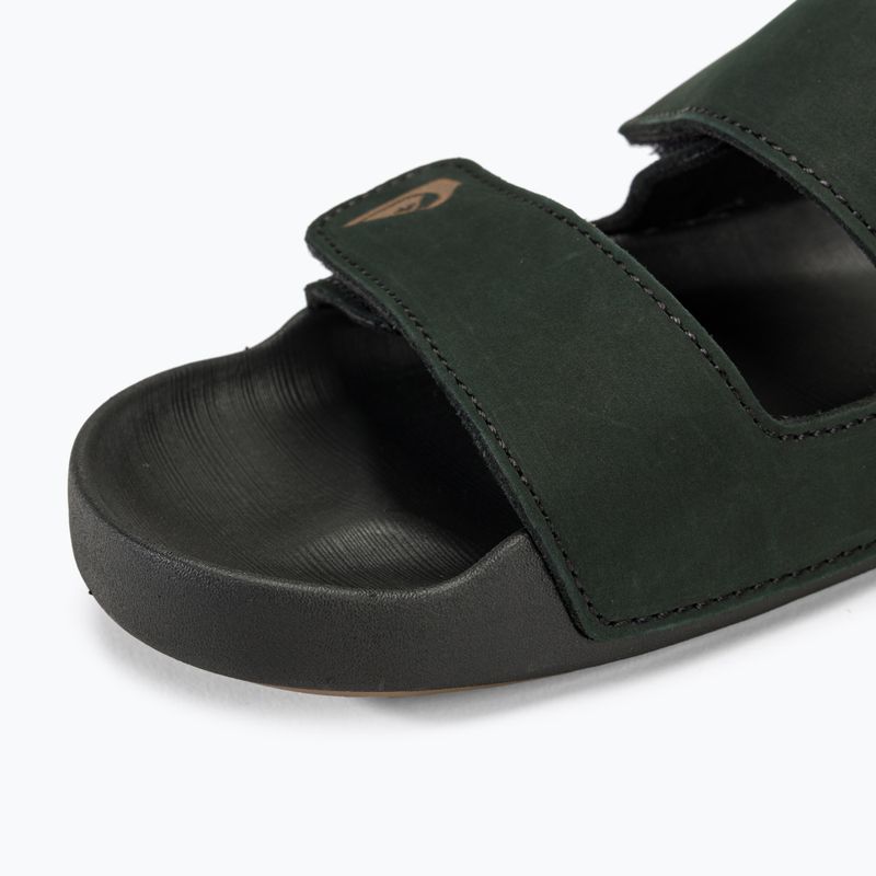 Klapki męskie Quiksilver Rivi Leather Double Adjust black 1 7