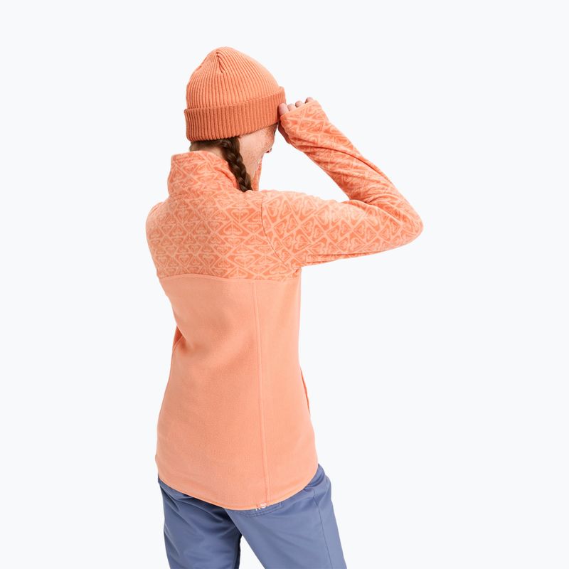 Bluza damska ROXY Sayna Half Zip peach pink roxygram tonal 4