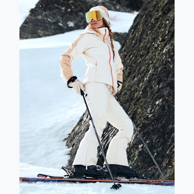 Spodnie snowboardowe damskie ROXY Rising High buttercream 13