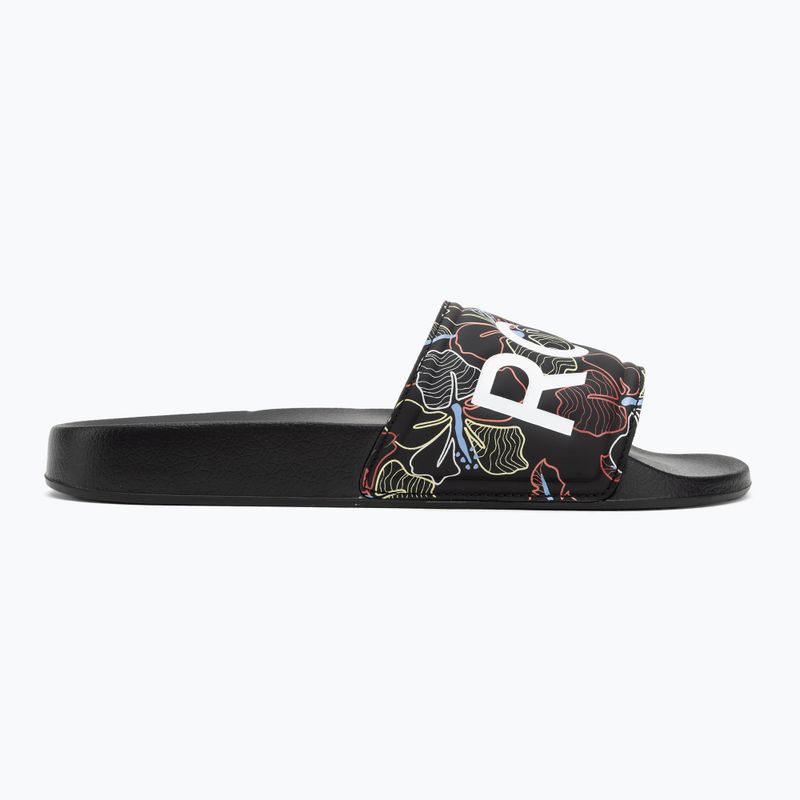 Klapki damskie ROXY Slippy II black multi camo 2