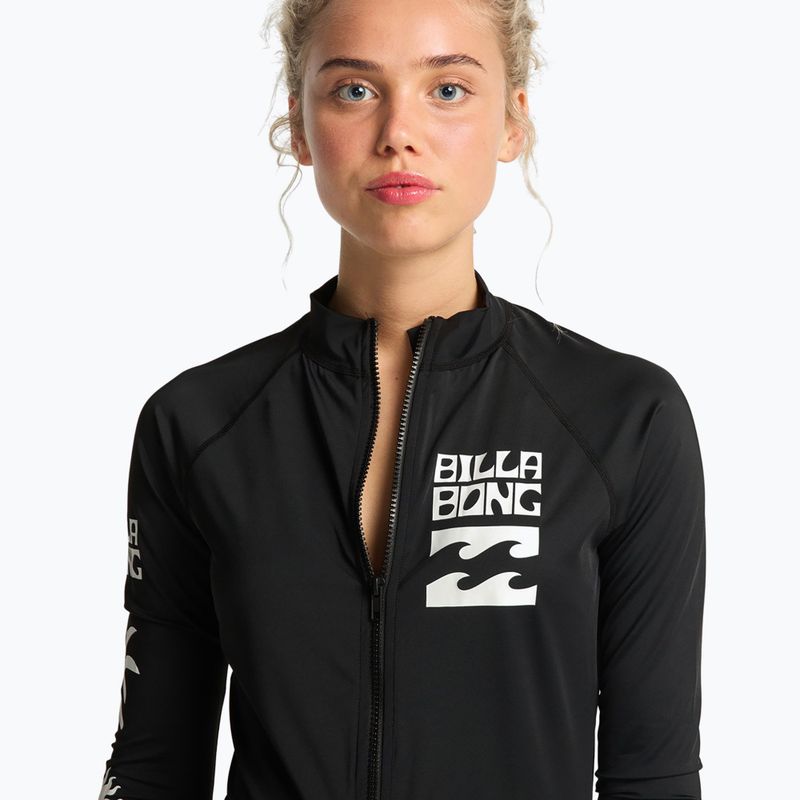 Longsleeve do pływania damski Billabong Surf Capsule Full Zip black 3