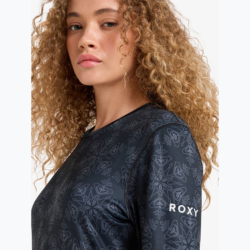 Bluza termoaktywna damska ROXY Daybreak Brushed true black/snowflakes 4