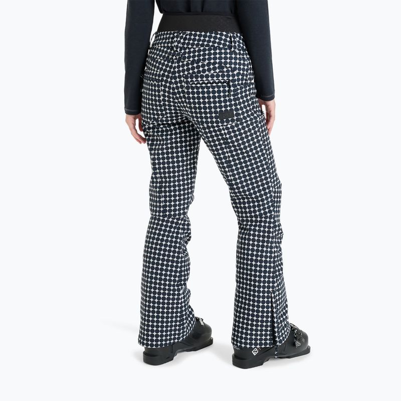 Spodnie snowboardowe damskie ROXY Rising High whisper white/small dots 3