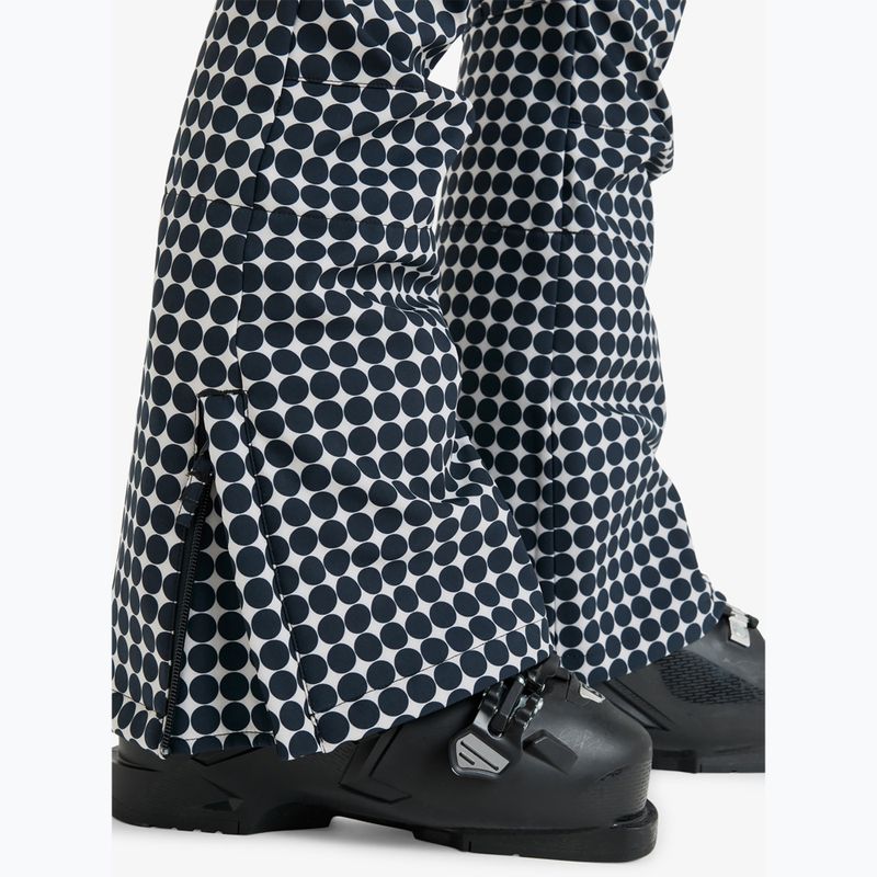 Spodnie snowboardowe damskie ROXY Rising High whisper white/small dots 6