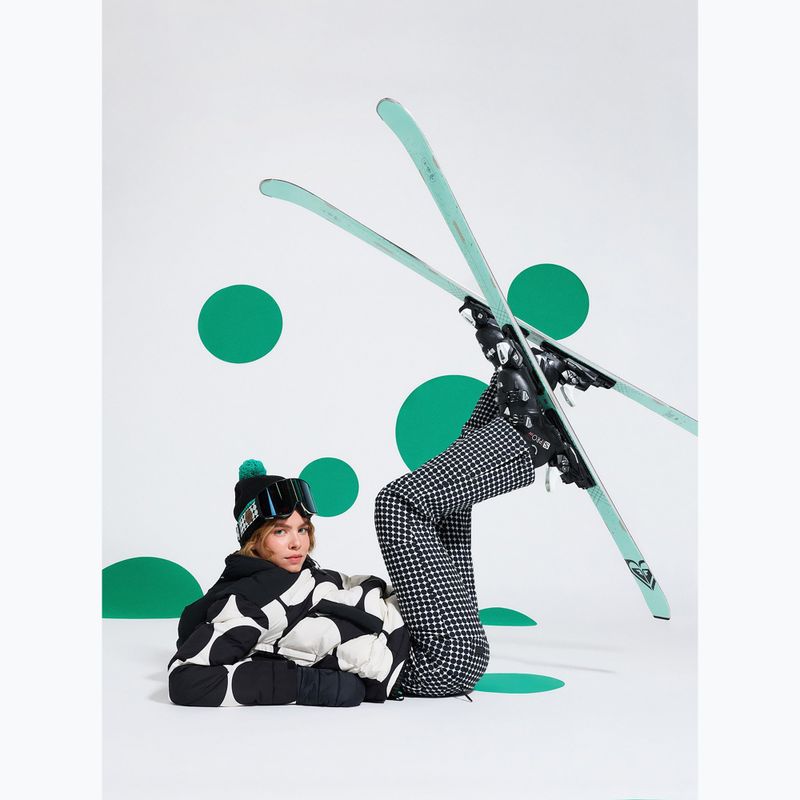 Spodnie snowboardowe damskie ROXY Rising High whisper white/small dots 9