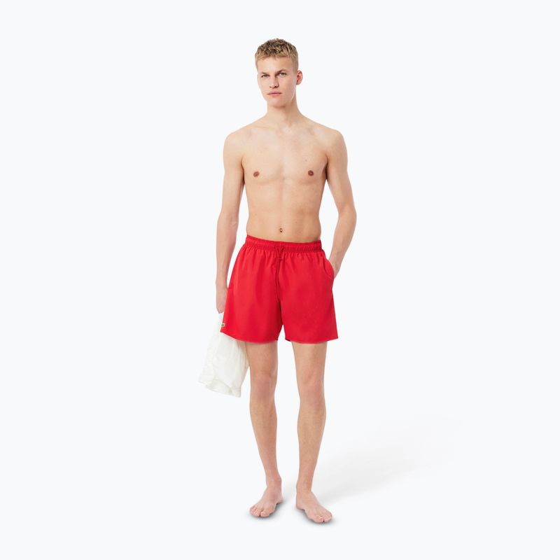 Szorty kąpielowe męskie Lacoste MH9088 red/green 2