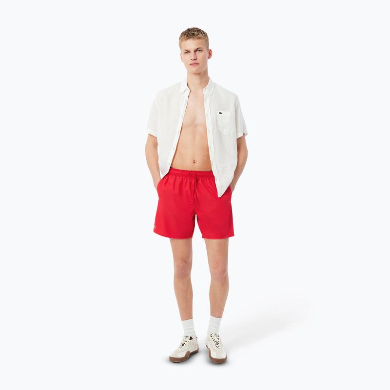 Szorty kąpielowe męskie Lacoste MH9088 red/green 4