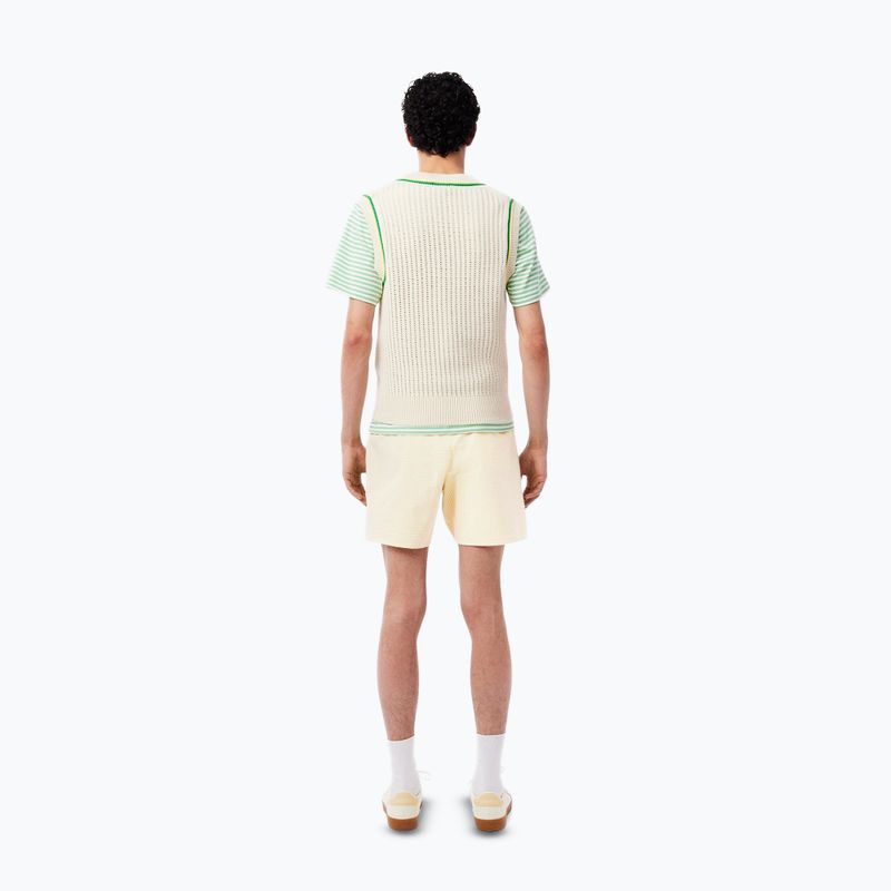Szorty kąpielowe męskie Lacoste MH9089 white/yellow 3