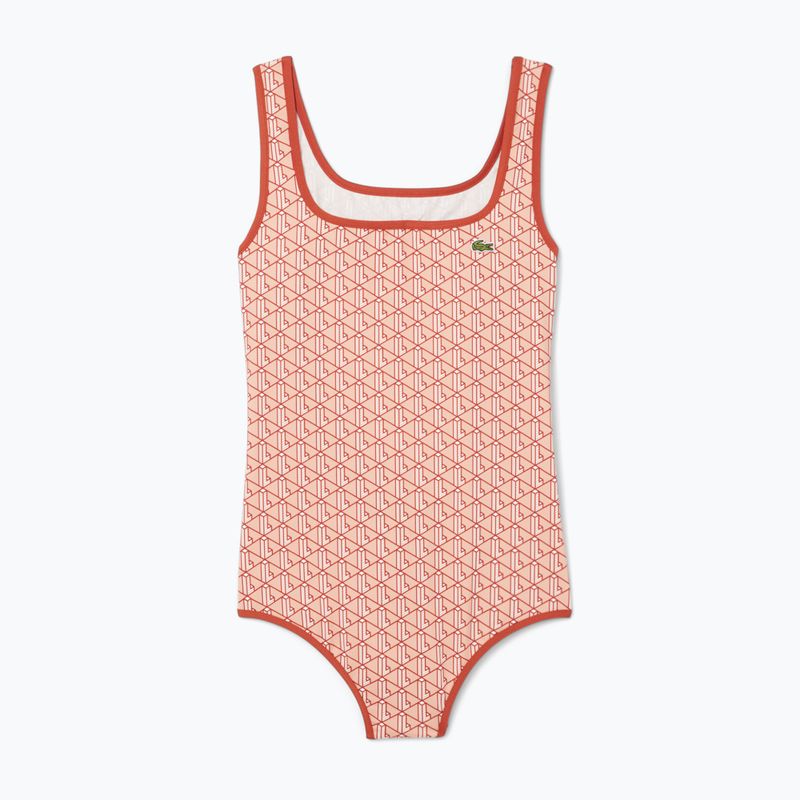 Strój kąpielowy jednoczęściowy damski Lacoste MF9608 iberis/latte