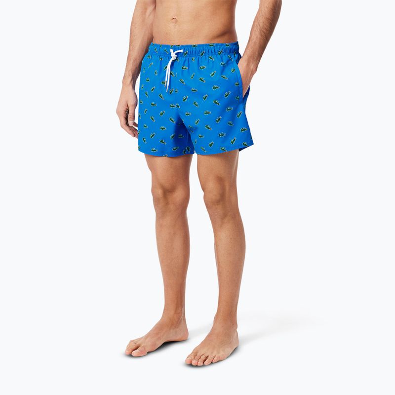 Szorty kąpielowe męskie Lacoste MH7188 gipsy blue/multico