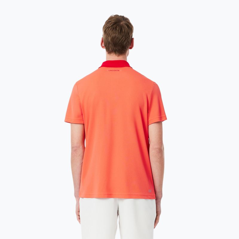 Koszulka tenisowa męska Lacoste Polo DH8971 mango tree red 3