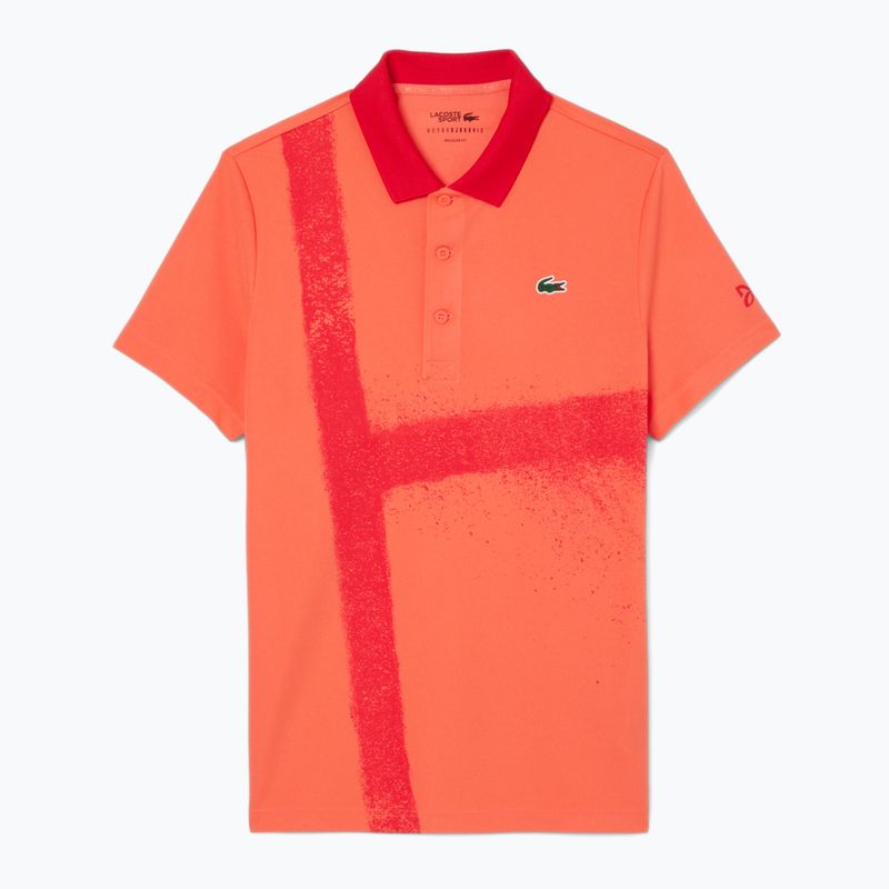 Koszulka tenisowa męska Lacoste Polo DH8971 mango tree red 5