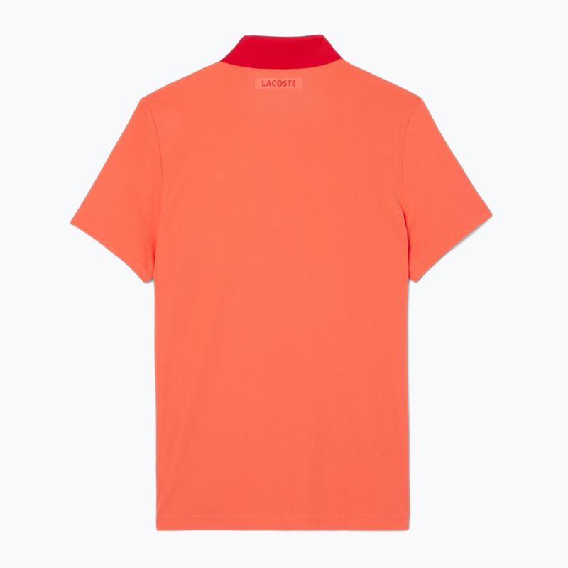 Koszulka tenisowa męska Lacoste Polo DH8971 mango tree red 6