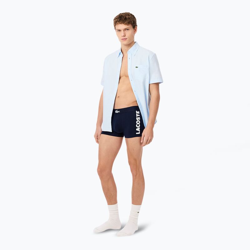 Bokserki męskie Lacoste 5H1291 3 pary navy blue/silver chine/white 6