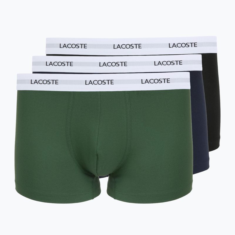 Bokserki męskie Lacoste 5H5150 3 pary black/green/navy blue