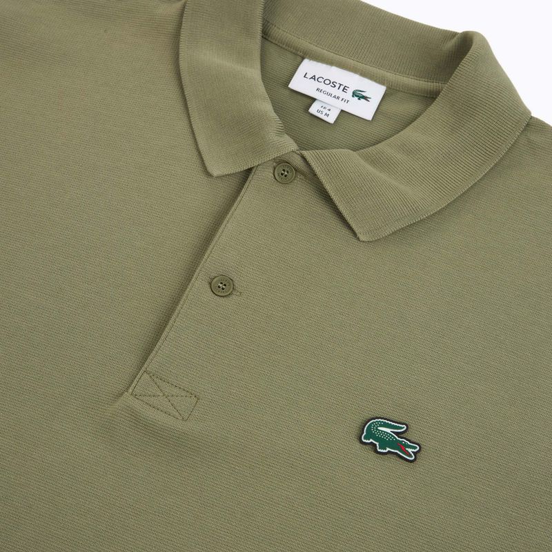 Koszulka polo męska Lacoste Polo DH5138 khaki 7