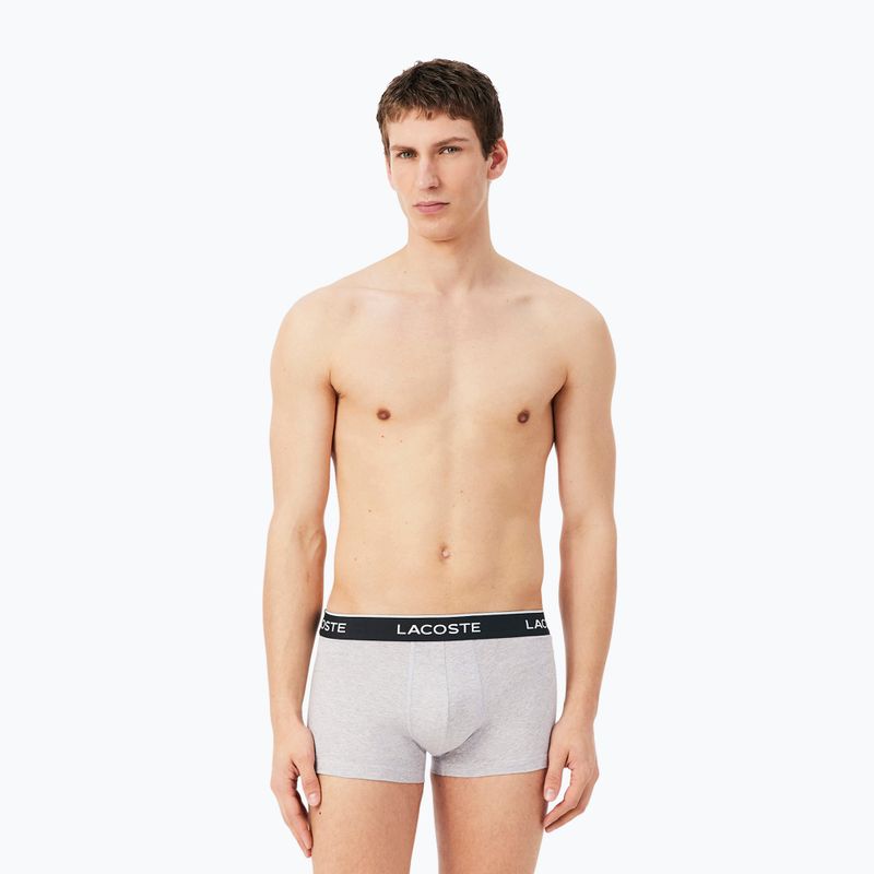 Bokserki męskie Lacoste 5H1300 3 pack silver chine/flagstone/black