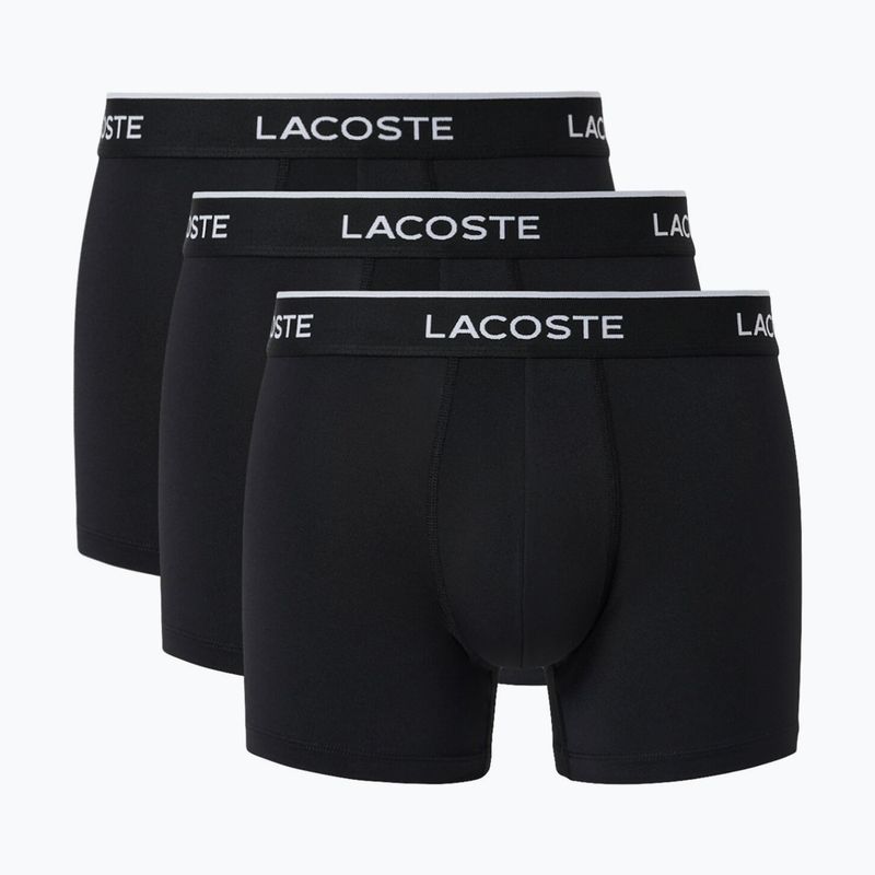 Bokserki męskie Lacoste 5H3202 Microfibra Negro 3 pack black