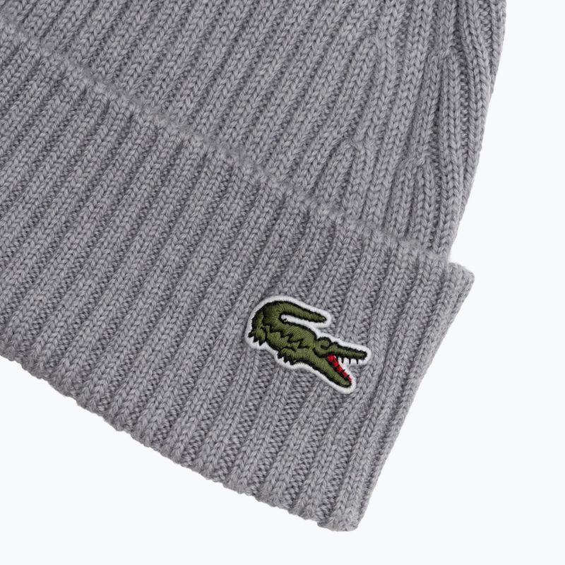 Czapka zimowa męska Lacoste RB0001 silver chine 3