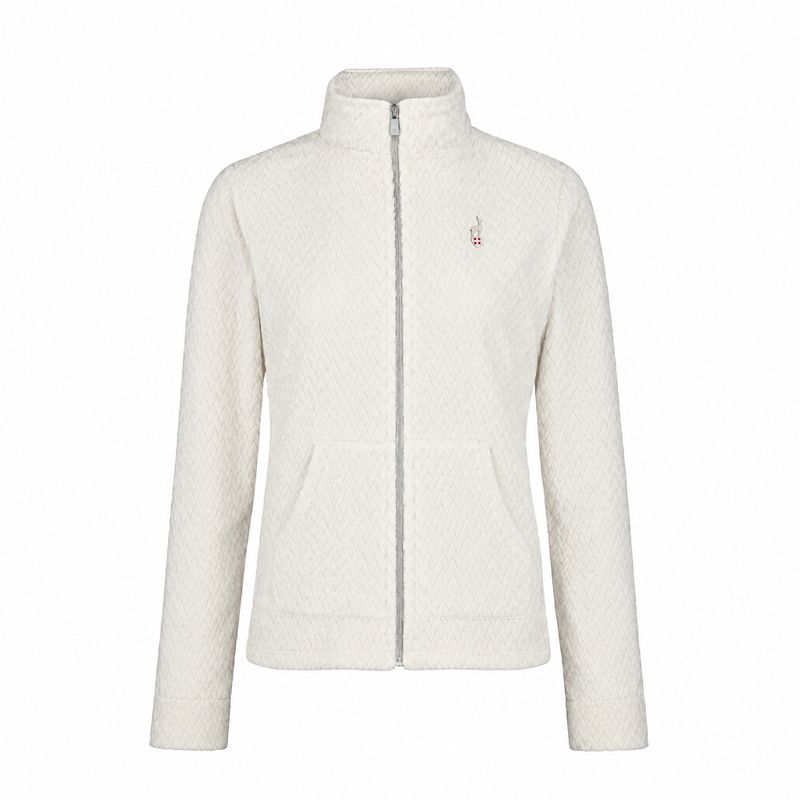 Bluza polarowa damska Aulp Becco Coral Fleece white 1 3