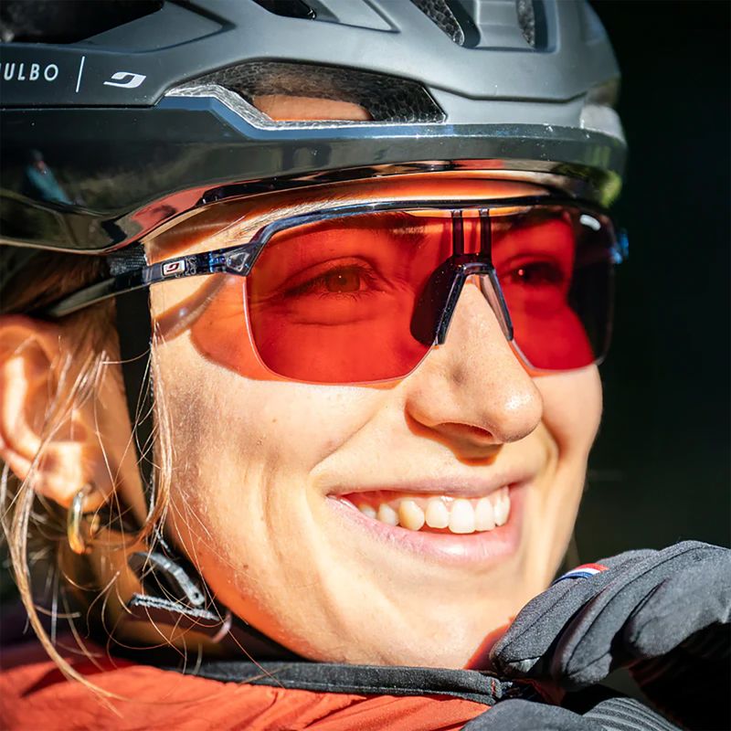 Okulary przeciwsłoneczne Julbo Frequency Reactiv High Contrast shiny translucent blue/black/red 2