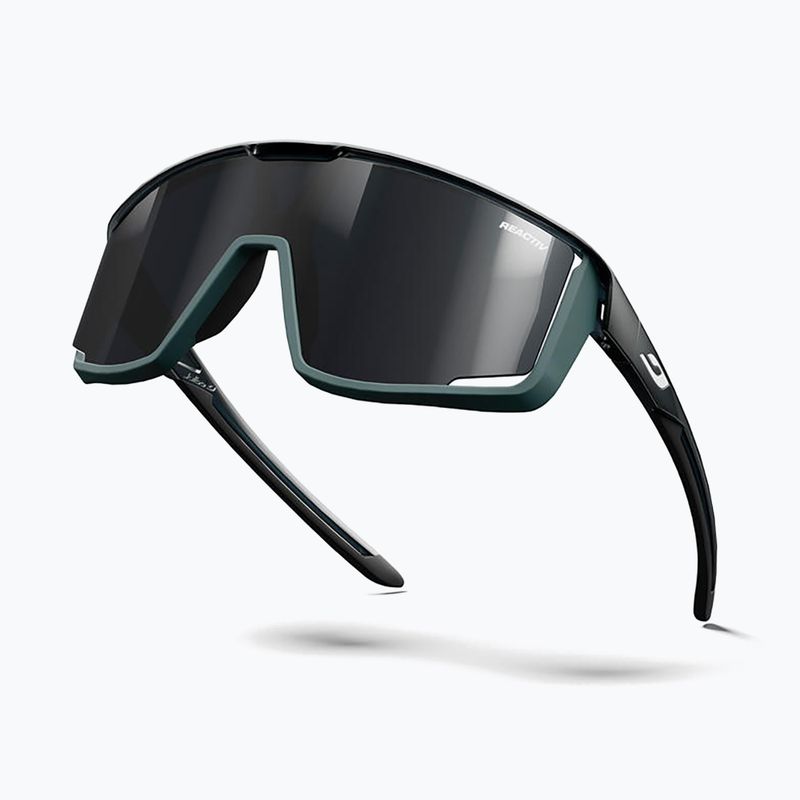 Okulary przeciwsłoneczne Julbo Fury Reactiv Performance shiny translu black/matt green 6