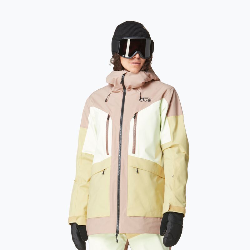 Kurtka narciarska damska Picture Haakon roebuck/lime/cream hemp