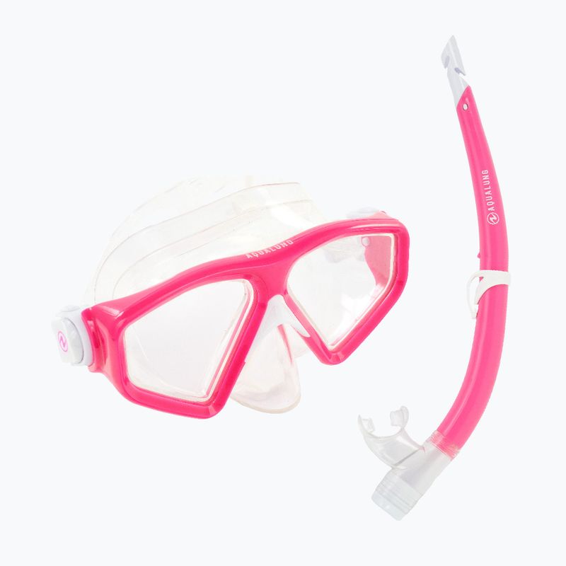 Zestaw do snorkelingu Aqualung Saturn Combo transparent/pink 9