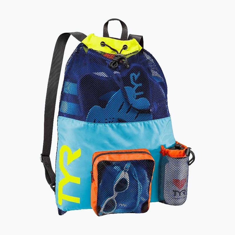 Worek pływacki TYR Big Mesh Mummy Bag 40 l blue/yellow 6