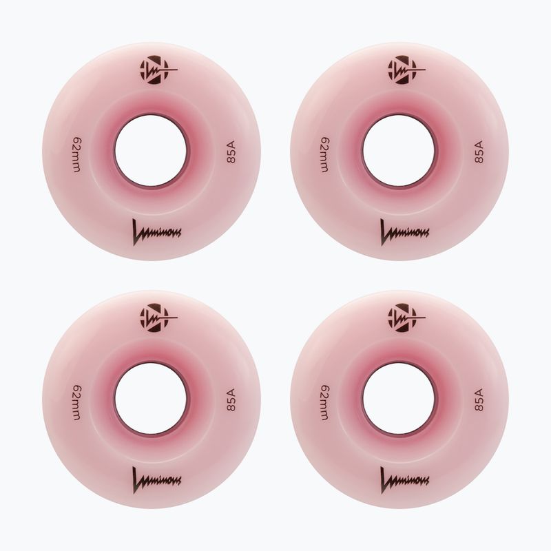 Kółka do rolek FR Skates Luminous Led Quad Wheel 62mm/85A Sixies 6LED X4 flamingo 2