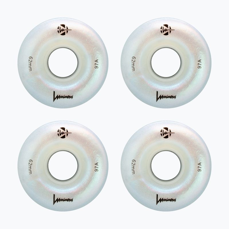 Kółka do rolek FR Skates Luminous Led Quad Wheel 62mm/97A X4 white pearl 2