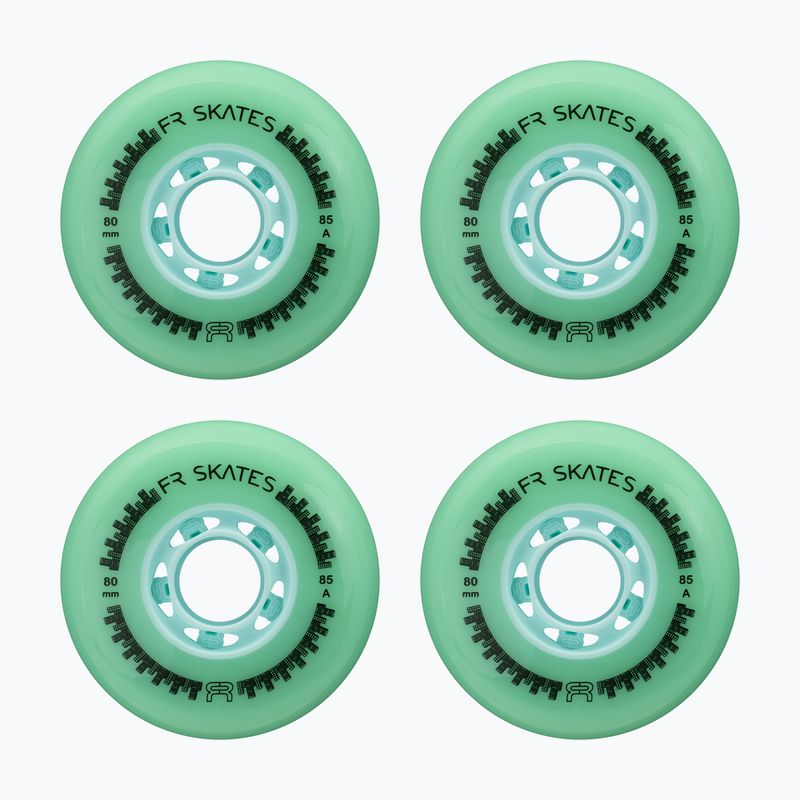 Kółka do rolek FR Skates Downtown Wheel 80mm/85A X4 mint/mint 2