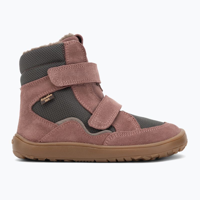 Śniegowce barefoot dziecięce Froddo Tex Winter grey/pink 2