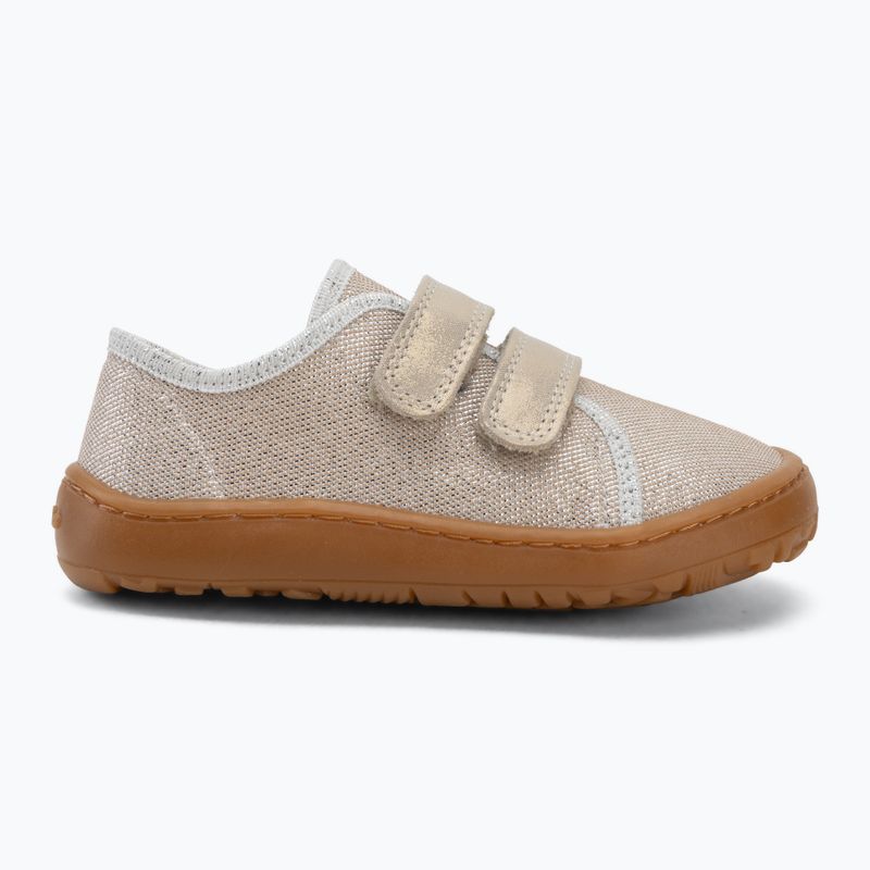 Buty barefoot dziecięce Froddo Canvas gold shine 2
