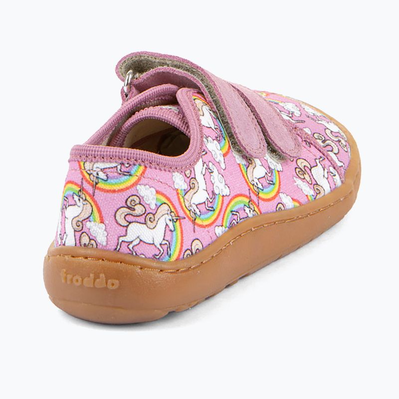 Buty barefoot dziecięce Froddo Canvas white/pink 11