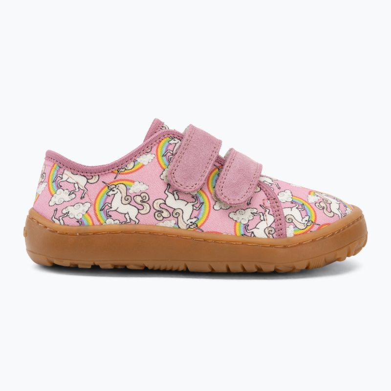 Buty barefoot dziecięce Froddo Canvas white/pink 2